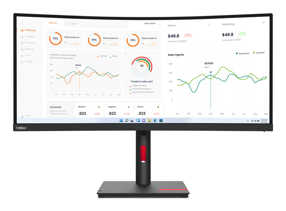 Pantalla LED Lenovo ThinkVision T34w-30