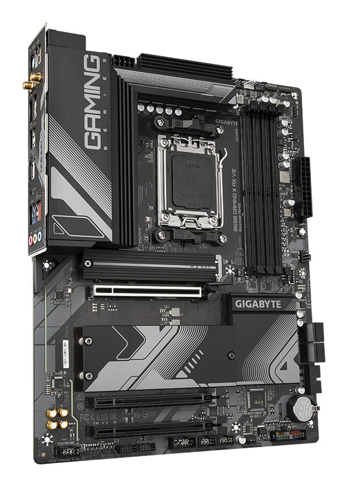 GIGABYTE B650 GAMING X AX V2 Motherboard - AMD Ryzen 9000 Series CPUs, 8+2+2 Phases VRM, up to 8000MHz DDR5 (OC), 1xPCIe 5.0 + 2xPCIe 4.0 M.2, 2.5GbE LAN, WIFI 6E, USB 3.2 Gen 2