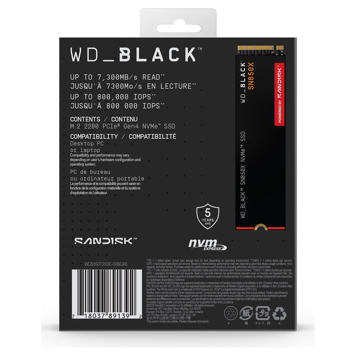 SanDisk Black WD_BLACK SN850X NVMe