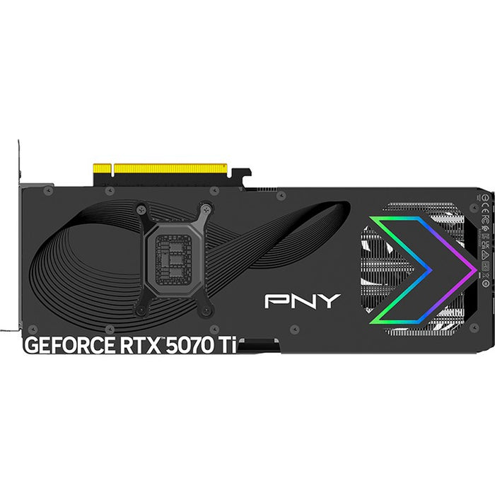 Tarjeta gráfica PNY GeForce RTX 5070 Ti ARGB EPIC-X RGB OC de triple ventilador, 16 GB de memoria GDDR7 de 256 bits, velocidad de reloj de 2,3 GHz, velocidad de memoria de 28 Gbps, 8960 núcleos CUDA, PCI-Express 5.0