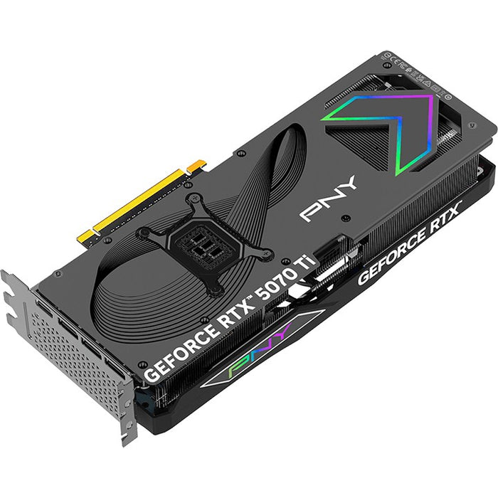 Tarjeta gráfica PNY GeForce RTX 5070 Ti ARGB EPIC-X RGB OC de triple ventilador, 16 GB de memoria GDDR7 de 256 bits, velocidad de reloj de 2,3 GHz, velocidad de memoria de 28 Gbps, 8960 núcleos CUDA, PCI-Express 5.0
