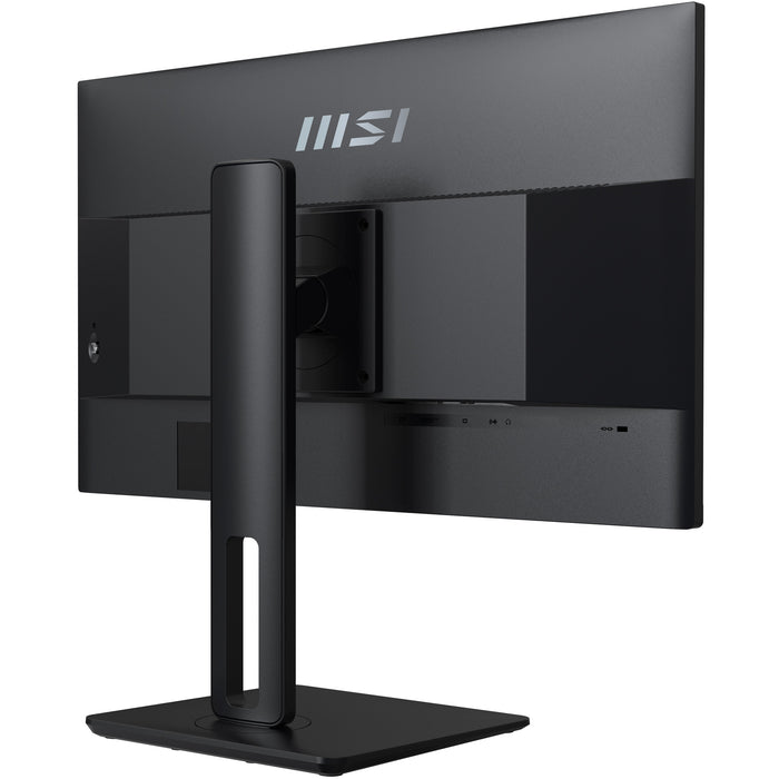 MSI Pro MP245PG 24 Inch Monitor, FHD (1920 x 1080), 100Hz, IPS, 1ms, 1x HDMI 1.4b, 1x DP 1.2a output, 1x D-Sub(VGA), Built-in Speakers, Anti-Glare, Anti-Flicker, Less Blue light, TÜV Certified, VESA, Kensington, 4-way adjustable stand, Black