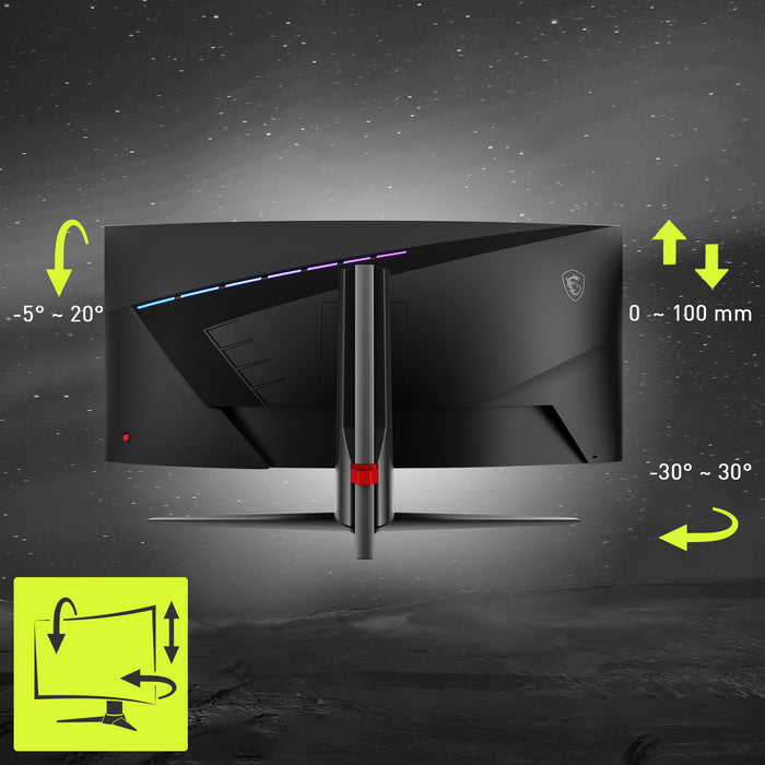 MSI MAG 345CQRDE computer monitor 86.4 cm (34") 3440 x 1440 pixels UltraWide Dual Quad HD Black