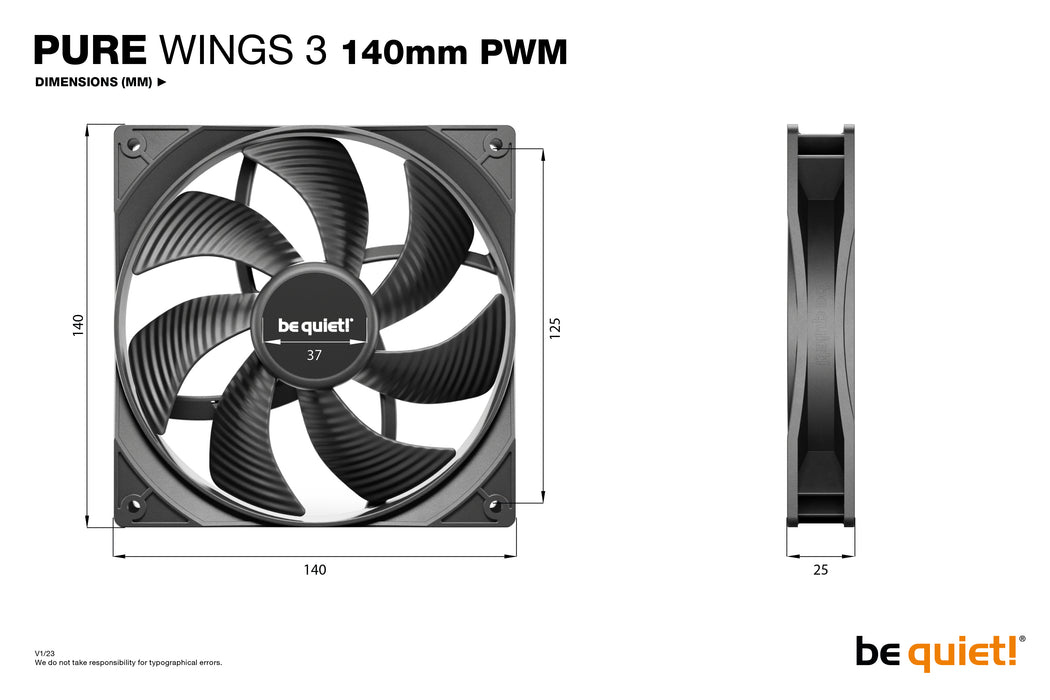 be quiet! Pure Wings 3 140 mm PWM Triple Pack