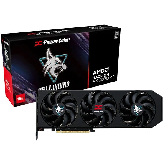 Tarjeta gráfica PowerColor Hellhound AMD Radeon RX 9060 XT de 16 GB con GDDR6