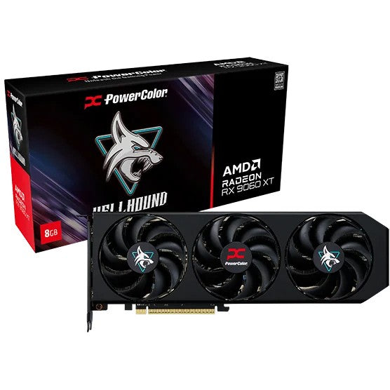 Tarjeta gráfica PowerColor Hellhound AMD Radeon RX 9060 XT de 8 GB con GDDR6