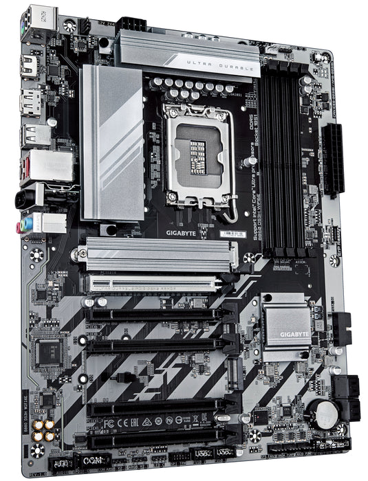 GIGABYTE B860 DS3H WIFI6E Motherboard - Intel Core Ultra Series CPUs, 8+1+2+2 Phases VRM, up to 9066MHz DDR5, 1xPCIe 5.0 + 1xPCIe 4.0 M.2, 2.5GbE LAN, WIFI 6E, USB 3.2 Gen 2x2