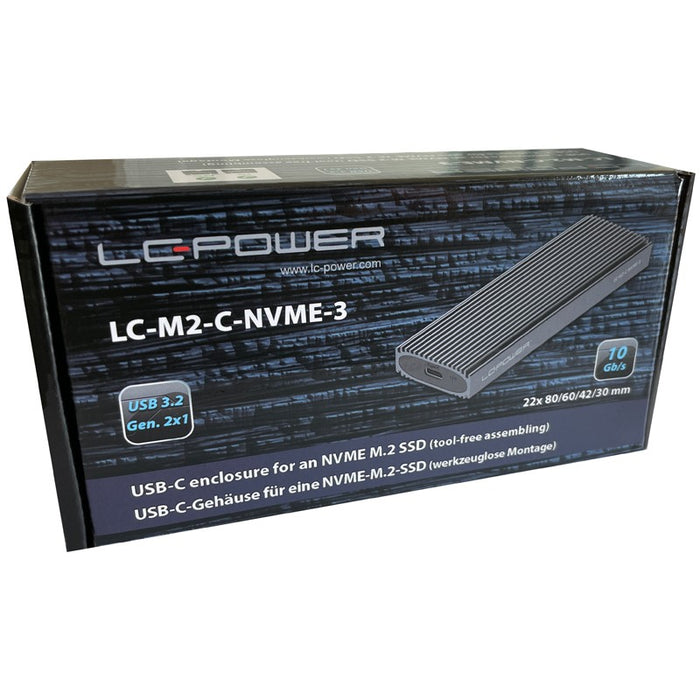 LC-Power LC-M2-C-NVME-3 storage drive enclosure