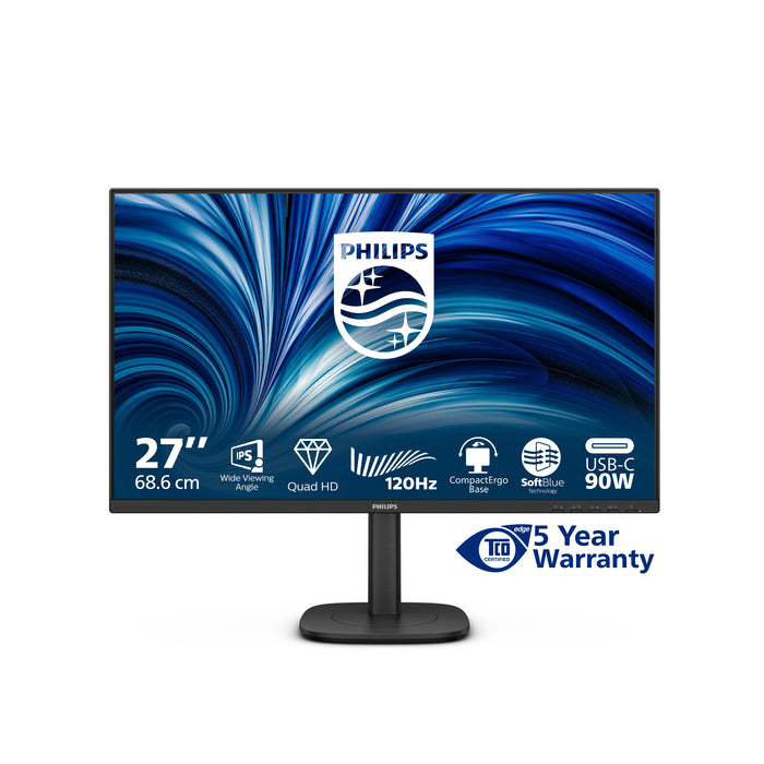 Philips 3000 series 27B2U3601/00 computer monitor 68.6 cm (27") 2560 x 1440 pixels Quad HD LCD Black