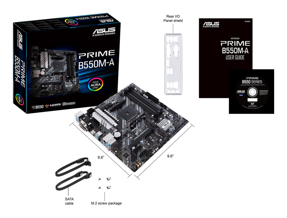 ASUS PRIME B550M-A AMD B550 Socket AM4 micro ATX