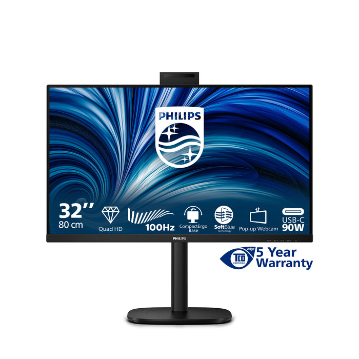 Philips 3000 series 32B2U3601H/00 computer monitor 80 cm (31.5") 2560 x 1440 pixels Quad HD LCD Black