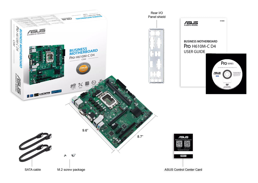 ASUS PRO H610M-C D4-CSM Intel H610 LGA 1700 micro ATX