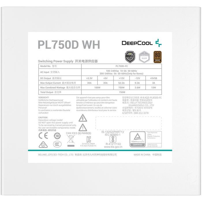 Fonte de alimentação DeepCool PL750D WH