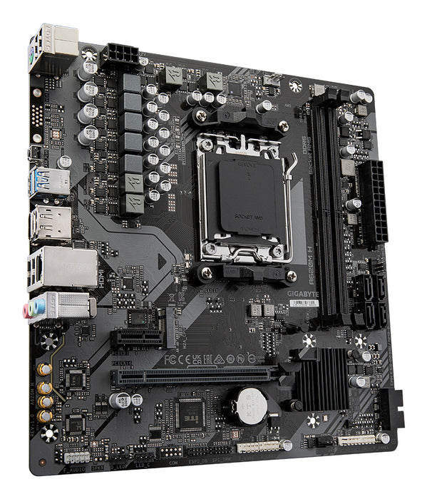 GIGABYTE A620M H Motherboard - Supports AMD Ryzen 8000 CPUs, 5+2+2 Phases Digital VRM, up to 7200MHz DDR5 (OC), 1xPCIe 4.0 M.2, GbE LAN, USB 3.2 Gen 1