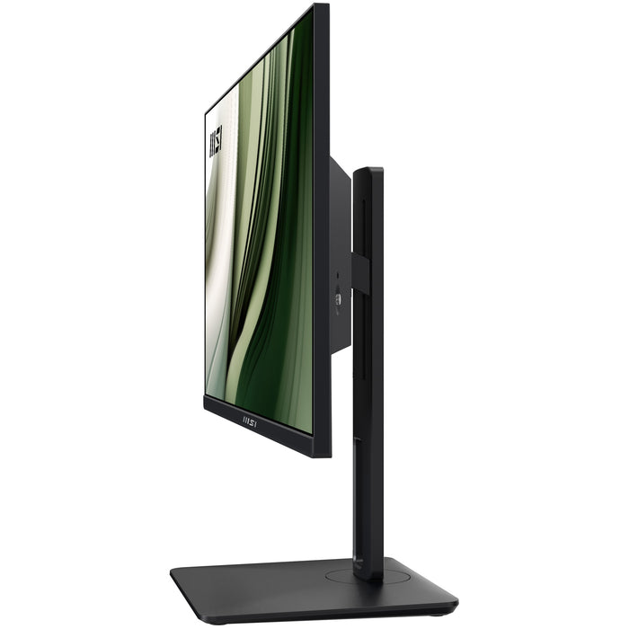 MSI Pro MP245PG 24 Inch Monitor, FHD (1920 x 1080), 100Hz, IPS, 1ms, 1x HDMI 1.4b, 1x DP 1.2a output, 1x D-Sub(VGA), Built-in Speakers, Anti-Glare, Anti-Flicker, Less Blue light, TÜV Certified, VESA, Kensington, 4-way adjustable stand, Black