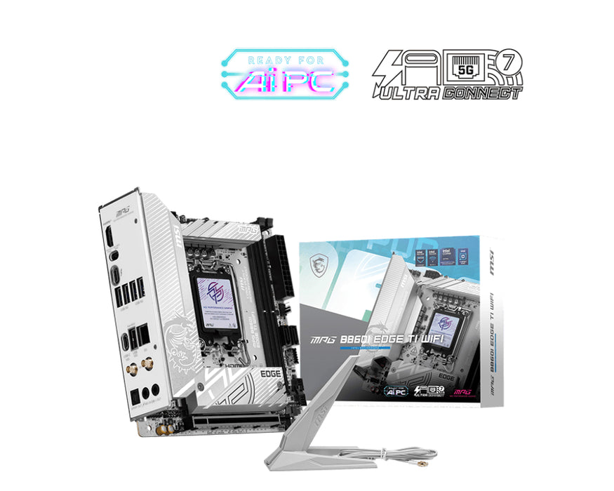 MSI MPG B860I EDGE TI WIFI motherboard Intel B860 LGA 1851 (Socket V1) mini ITX