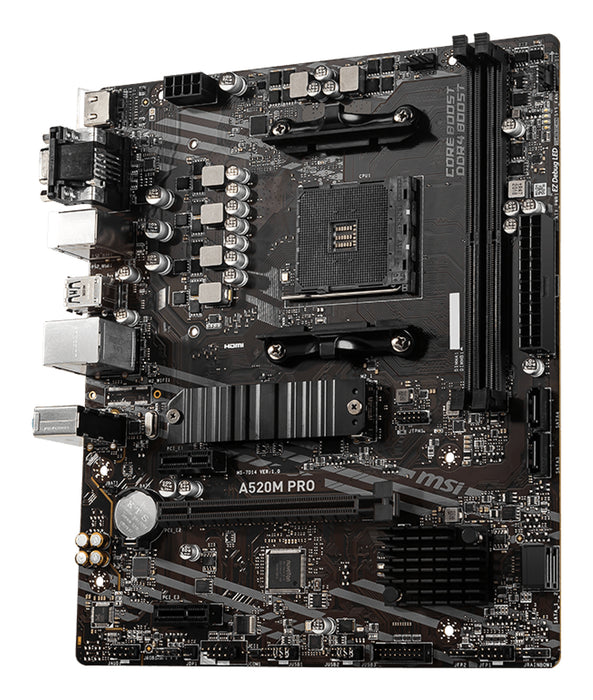 MSI A520M PRO motherboard AMD A520 Socket AM4 micro ATX