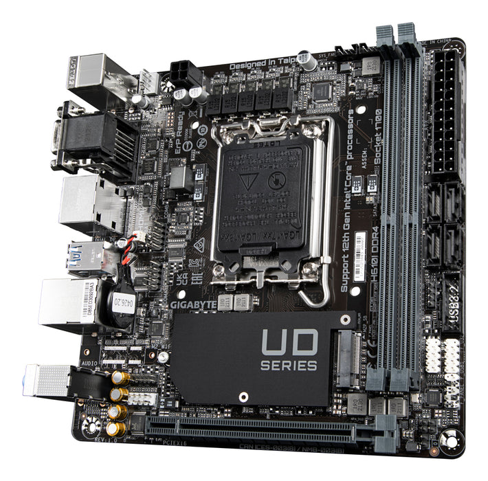 GIGABYTE H610I DDR4 Motherboard - Supports Intel Core 14th CPUs, 4+1+1 Hybrid Digital VRM, up to 3200MHz DDR4, 1xPCIe 3.0 M.2, GbE LAN, USB 3.2 Gen 1