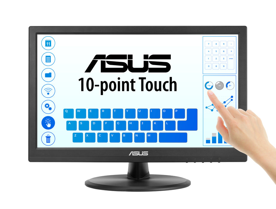 ASUS Touch VT169HE computer monitor 39.6 cm (15.6") 1920 x 1080 pixels Full HD LED Touchscreen Tabletop Black