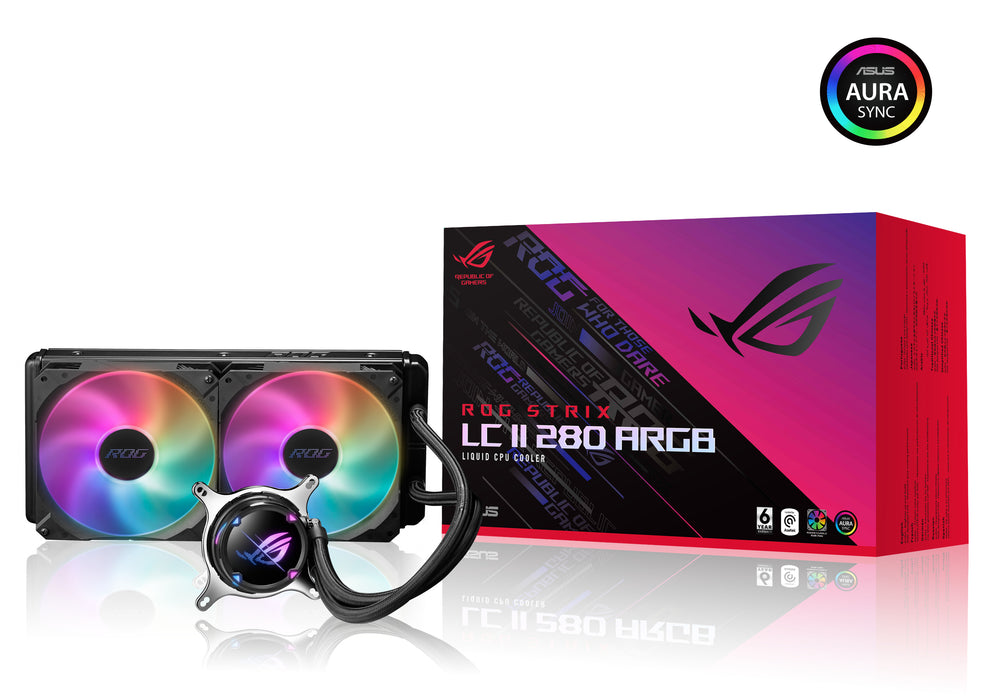 ASUS ROG STRIX LC II 280 ARGB Processor All-in-one liquid cooler 14 cm Black 1 pc(s)