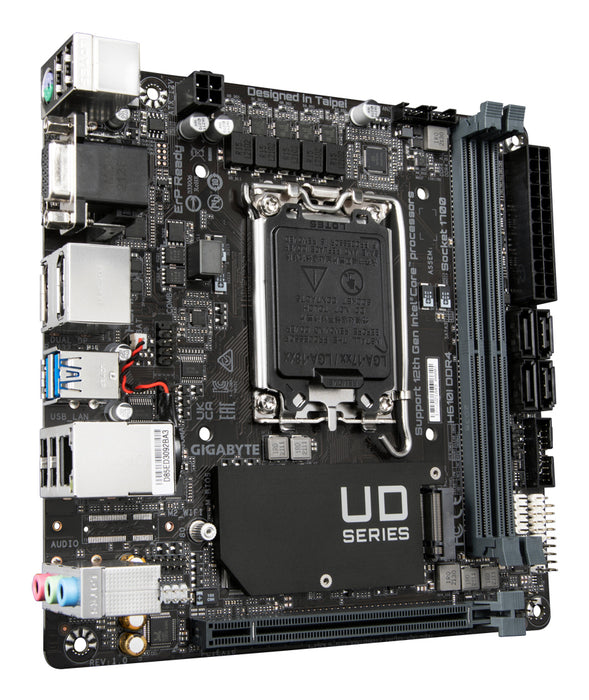 GIGABYTE H610I DDR4 Motherboard - Supports Intel Core 14th CPUs, 4+1+1 Hybrid Digital VRM, up to 3200MHz DDR4, 1xPCIe 3.0 M.2, GbE LAN, USB 3.2 Gen 1