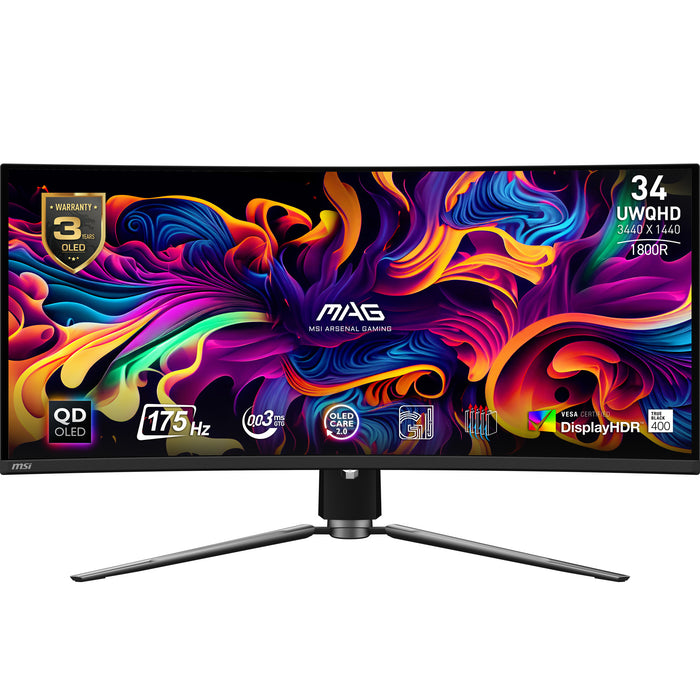 Monitor de computadora MSI MAG 341CQPDE QD-OLED