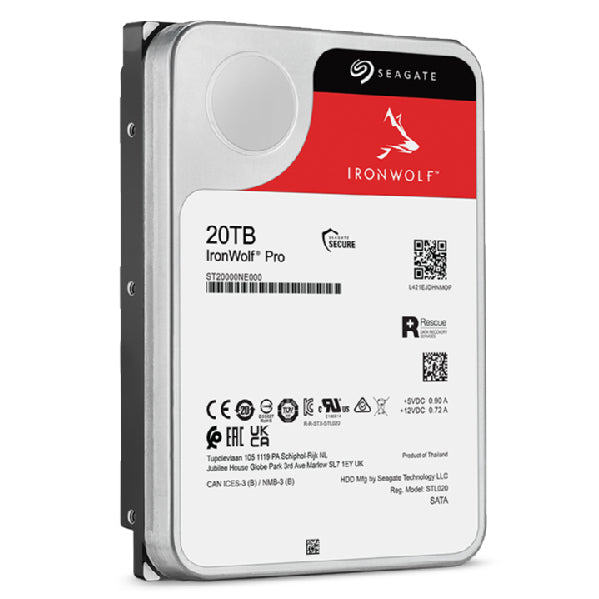 Seagate IronWolf Pro ST20000NE000 internal hard drive 20 TB 7200 RPM 256 MB 3.5" Serial ATA III
