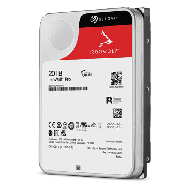 Seagate IronWolf Pro ST20000NE000 internal hard drive 20 TB 7200 RPM 256 MB 3.5" Serial ATA III