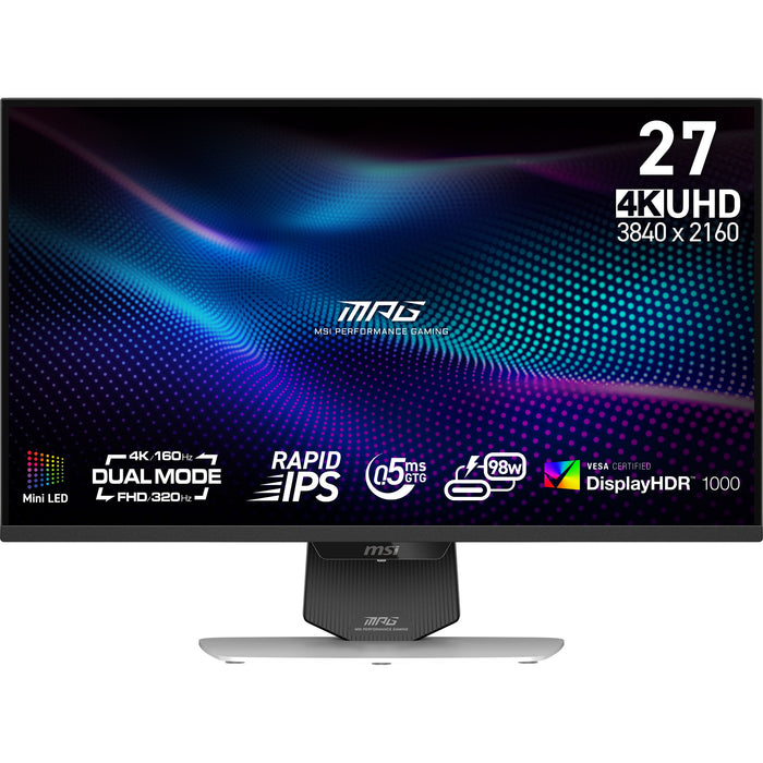 MSI MPG 274URDFWDE E16M computer monitor 68.6 cm (27") 3840 x 2160 pixels 4K Ultra HD LED Black, White
