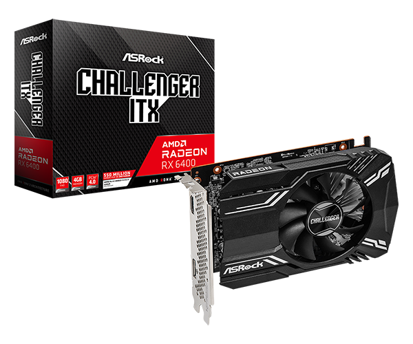 Asrock AMD Radeon™ RX 6400 Challenger ITX de 4 GB