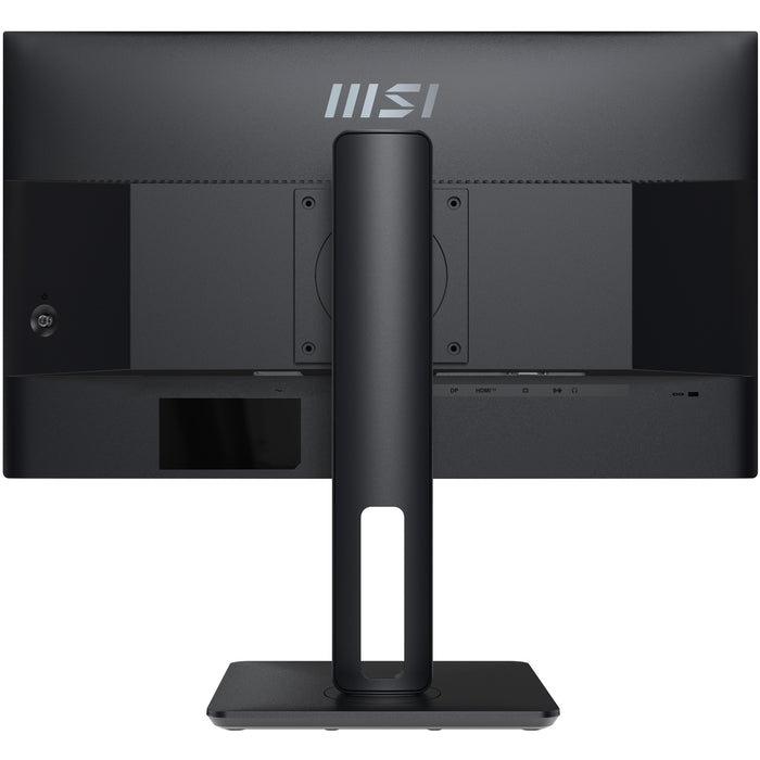 MSI Pro MP245PG 24 Inch Monitor, FHD (1920 x 1080), 100Hz, IPS, 1ms, 1x HDMI 1.4b, 1x DP 1.2a output, 1x D-Sub(VGA), Built-in Speakers, Anti-Glare, Anti-Flicker, Less Blue light, TÜV Certified, VESA, Kensington, 4-way adjustable stand, Black