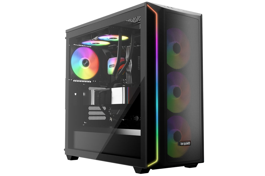 Fique quieto! LIGHT WINGS LX 140mm PWM, pacote de 3, preto