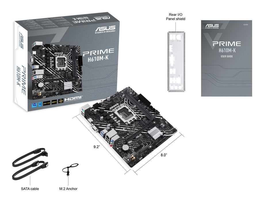 ASUS Prime H610M-K Intel H610 LGA 1700 micro ATX