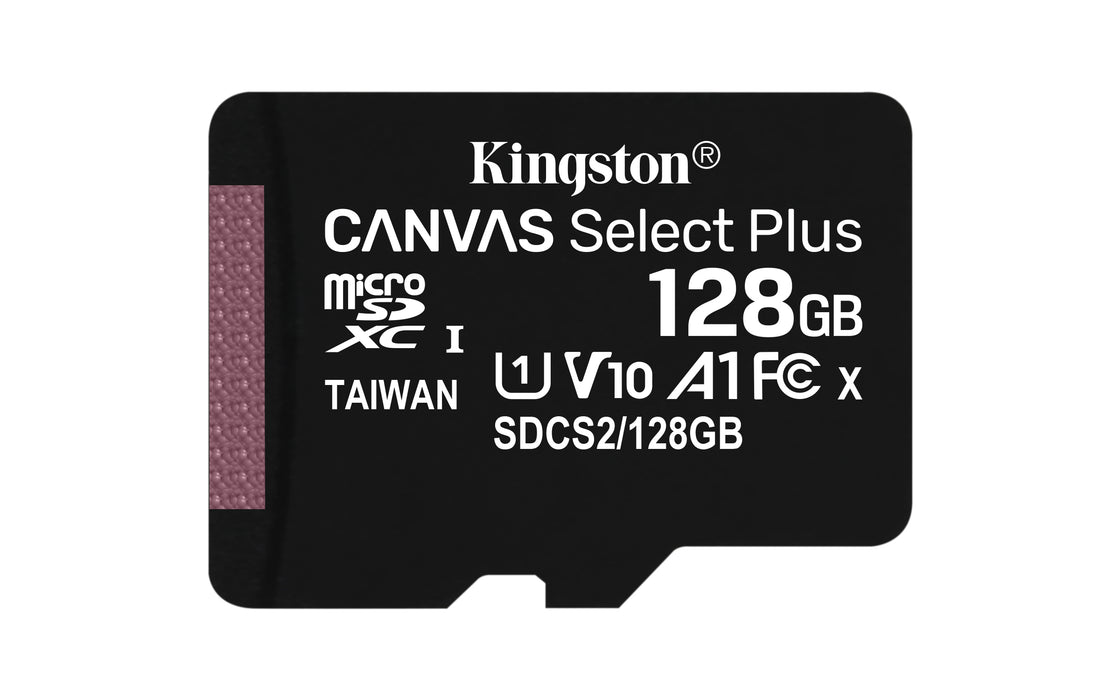 Cartão Kingston Technology Canvas Select 128 GB micSDXC Plus 100R A1 C10 + ADP