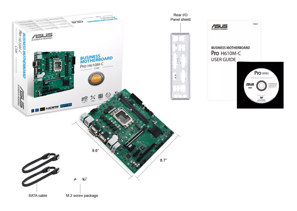 ASUS Pro H610M-C-CSM Intel H610 LGA 1700 micro ATX