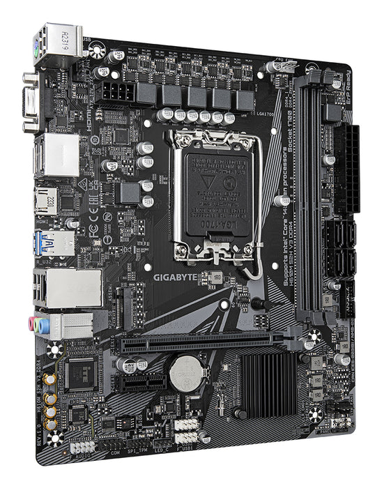 GIGABYTE H610M S2H V3 DDR4 Motherboard - Supports Intel Core 14th CPUs, 4+1+1 Hybrid Digital VRM, up to 3200MHz DDR4, 1xPCIe 3.0 M.2, GbE LAN , USB 3.2 Gen 1