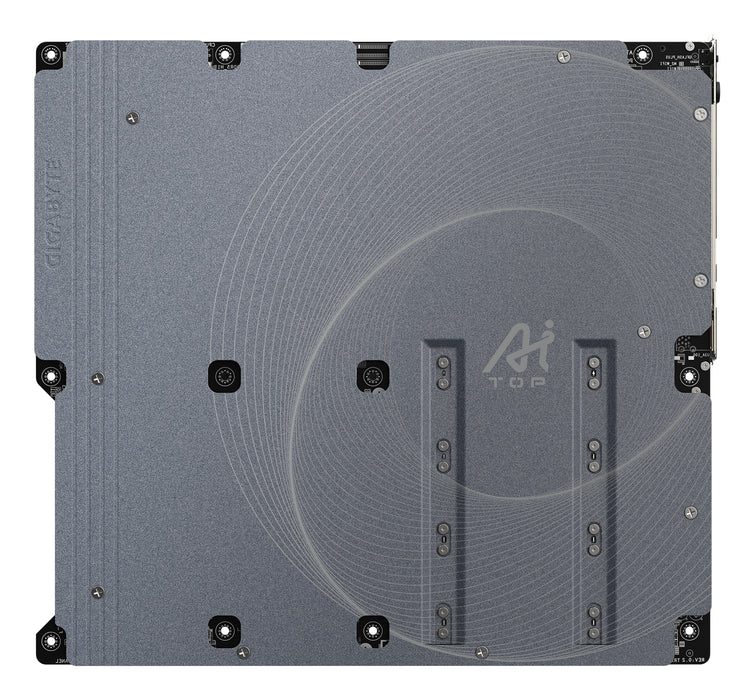 GIGABYTE TRX50 AI TOP-2B Motherboard - AMD Ryzen Threadripper PRO 7000 CPUs, 16+8+4 Phases Digital VRM, up to 5200 MHz DDR5, 4xPCIe 5.0 M.2, Wi-Fi 7, 10 GbE LAN, USB 4