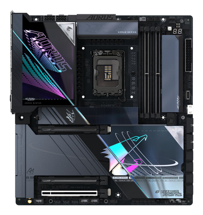 GIGABYTE Z890 AORUS MASTER AI TOP Motherboard - Supports Intel Core Ultra (Series 2) CPUs, 20+1+2 phases VRM, up to 9500MHz DDR5 (OC), PCIe 5.0 M.2, Wi-Fi 7, Thunderbolt 4