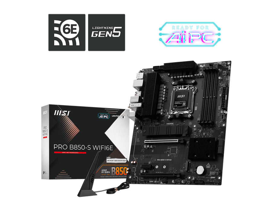 MSI PRO B850-S WIFI6E motherboard AMD B850 Socket AM5 ATX