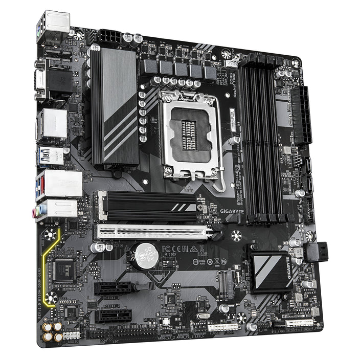 GIGABYTE B760M DS3H GEN5 Motherboard - Supports Intel Core 14th Gen CPUs, 6+2+1 Phases Digital VRM, up to 5600MHz DDR5, 2xPCIe 4.0 M.2, 2.5GbE LAN, USB 3.2 Gen2