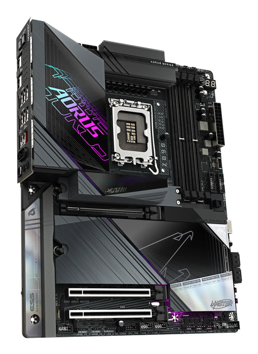 GIGABYTE Z890 AORUS MASTER Motherboard - Supports Intel Core Ultra (Series 2) CPUs, 18+1+2 phases VRM, up to 9500MHz DDR5 (OC), 2xPCIe 5.0 + 3xPCIe 4.0, Wi-Fi 7, 10GbE LAN, Thunderbolt 4