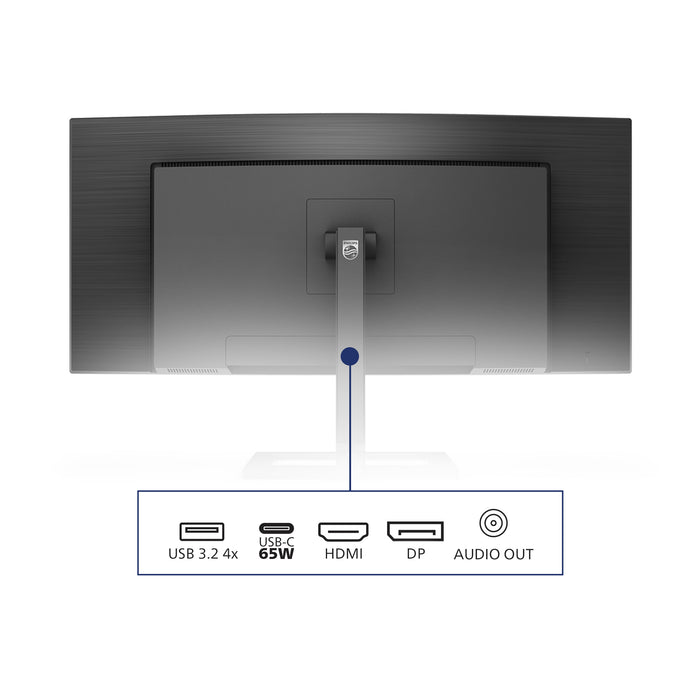 Philips E Line 346E2CUAE/00 computer monitor 86.4 cm (34") 3440 x 1440 pixels Wide Quad HD+ LCD Black