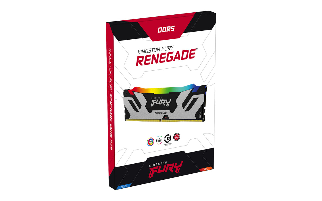 Kingston Technology FURY 96GB 6400MT/s DDR5 CL32 DIMM (Kit of 2) Renegade RGB XMP