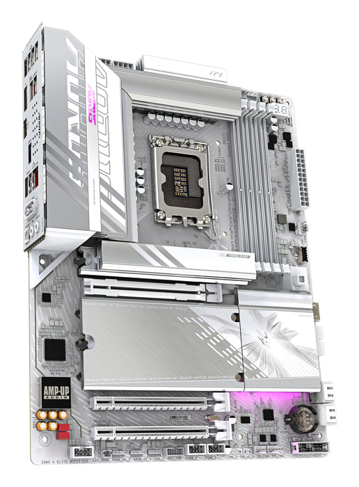 GIGABYTE Z890 AORUS ELITE WIFI7 ICE Motherboard - Supports Intel Core Ultra (Series 2) CPUs, 16+1+2 phases VRM, up to 8800MHz DDR5 (OC), 1xPCIe 5.0 + 3xPCIe 4.0, Wi-Fi 7, 2.5GbE LAN, Thunderbolt 4