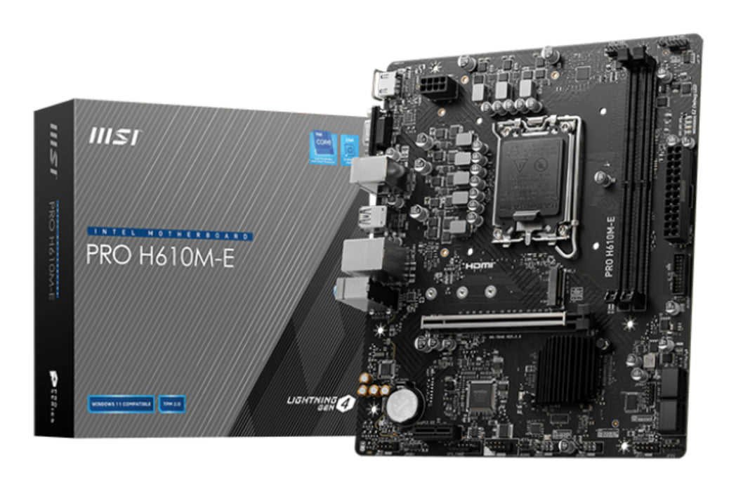 MSI PRO H610M-E motherboard Intel H610 LGA 1700 micro ATX