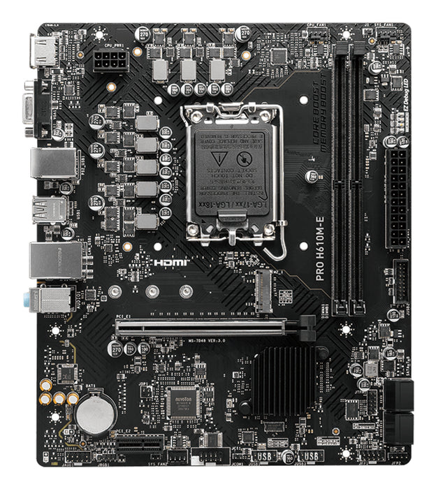 MSI PRO H610M-E motherboard