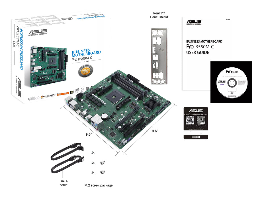 ASUS PRO B550M-C/CSM AMD B550 Socket AM4 micro ATX